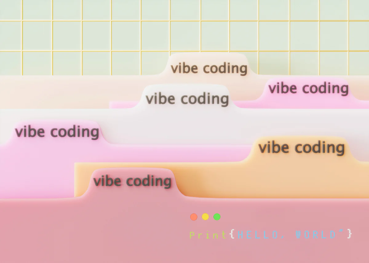 Folder tabs labelled vibe coding
